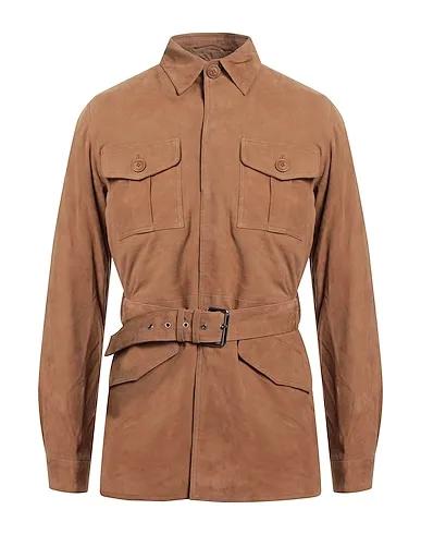 Camel Leather Full-length jacket