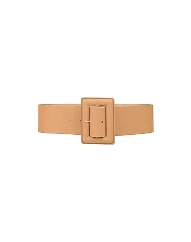 Camel Leather High-waist belt
