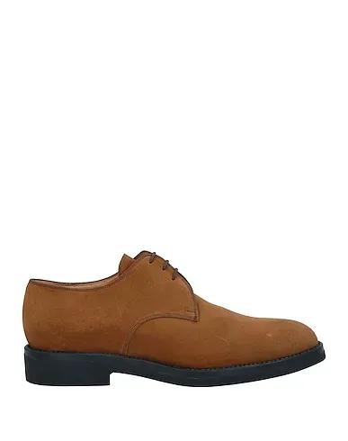 Camel Leather Laced shoes
