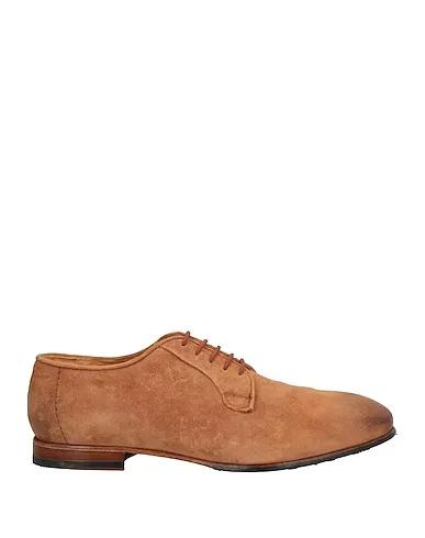 Camel Leather Laced shoes