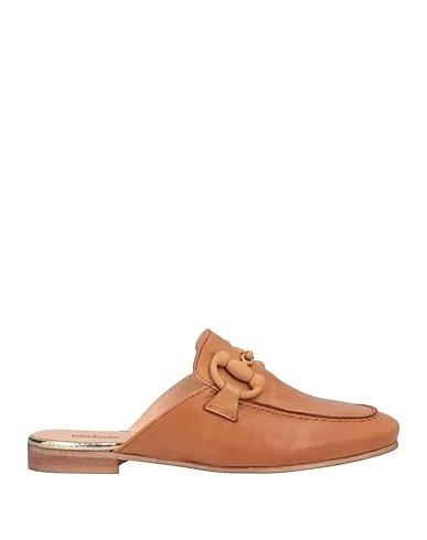 Camel Leather Mules and clogs