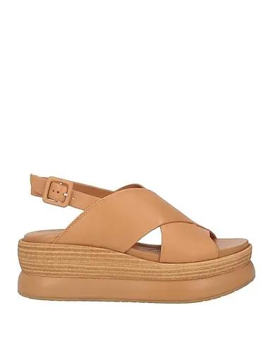Camel Leather Sandals