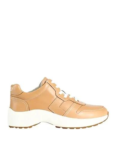 Camel Leather Sneakers RYLEE BURNISHED LEATHER SNEAKER
