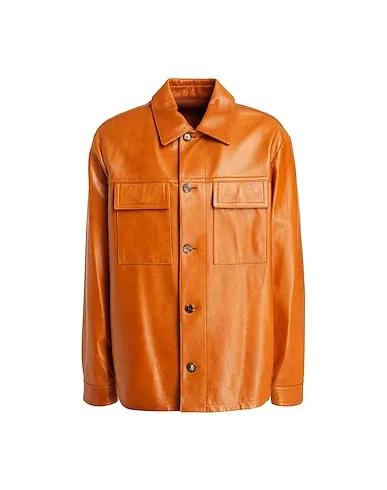 Camel Leather Solid color shirt