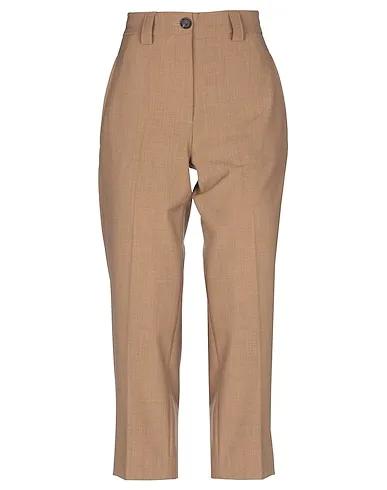 Camel Plain weave Casual pants