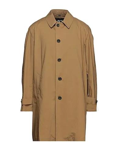 Camel Plain weave Full-length jacket