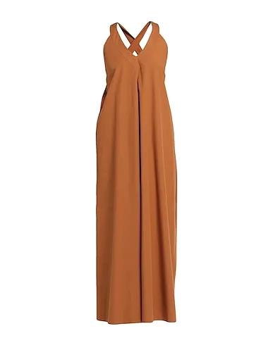 Camel Plain weave Long dress
