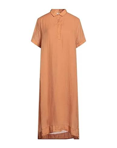 Camel Plain weave Midi dress