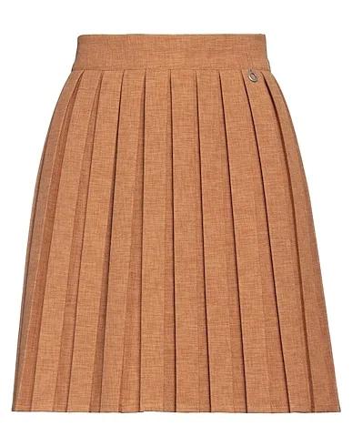 Camel Plain weave Mini skirt
