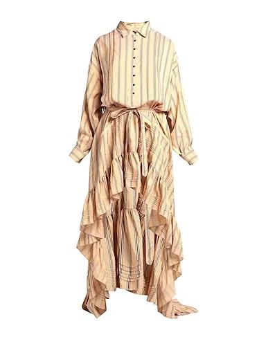 Camel Poplin Shirt dress
