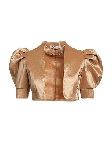 Camel Silk shantung Blazer