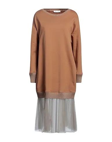 Camel Sweatshirt Midi dress