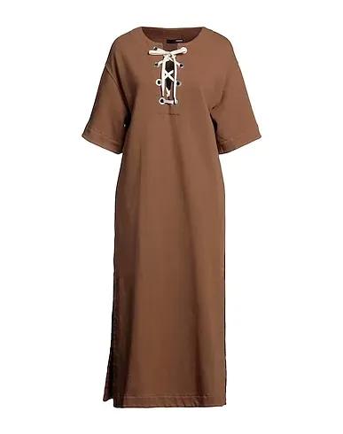 Camel Sweatshirt Midi dress
