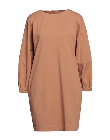 Camel Sweatshirt Short dress