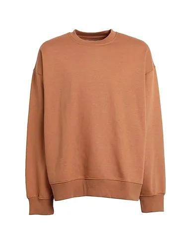 Camel Sweatshirt Topman oversized sweatshirt in brown  
