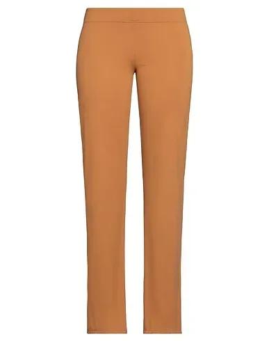 Camel Synthetic fabric Casual pants