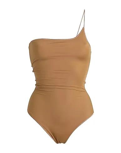 Camel Synthetic fabric One-piece swimsuits
