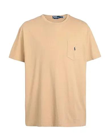 Camel T-shirt CLASSIC FIT COTTON-LINEN POCKET T-SHIRT
