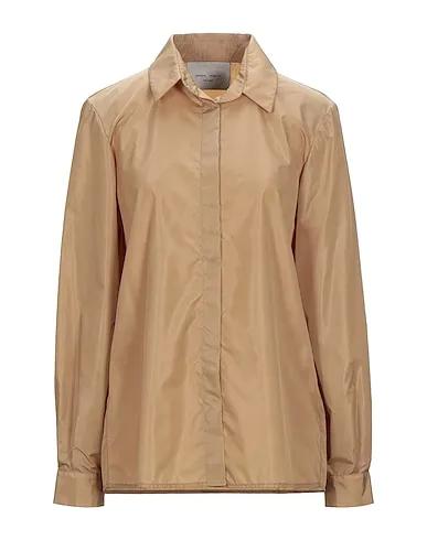 Camel Techno fabric Solid color shirts & blouses