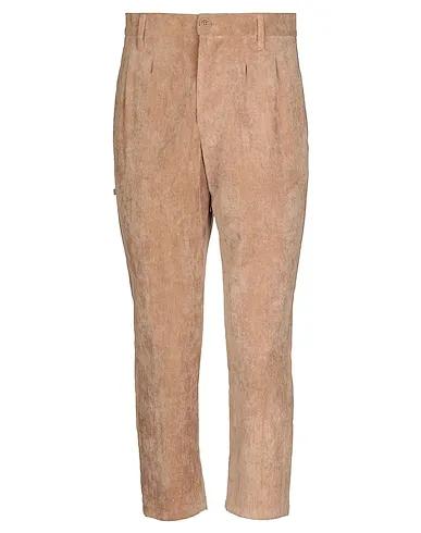 Camel Velvet Cropped pants & culottes