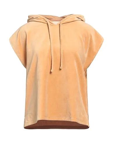 Camel Velvet Hooded sweatshirt