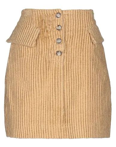 Camel Velvet Mini skirt