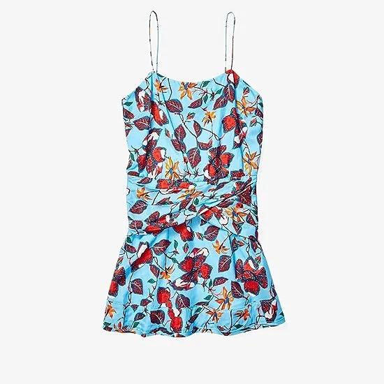 Cami Flounce Mini Dress w/ Twist Waist Detail