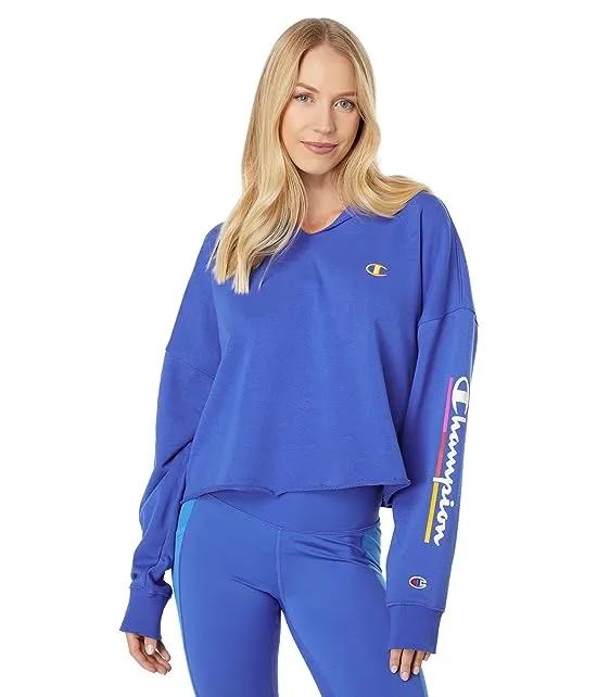 Campus French Terry Split Neck Hoodie
