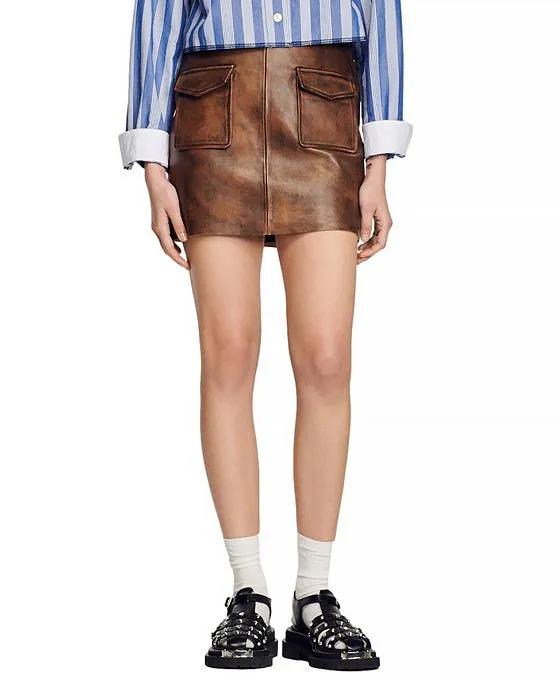 Canada Leather Mini Skirt