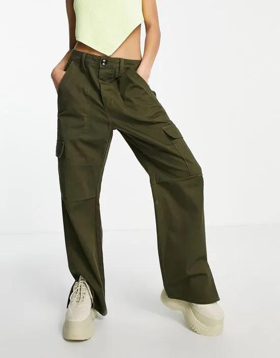 cargo pants in olive
