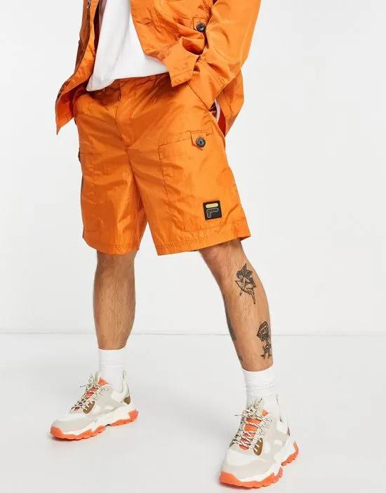 cargo shorts in burnt orange