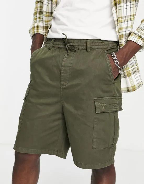 cargo shorts in olive