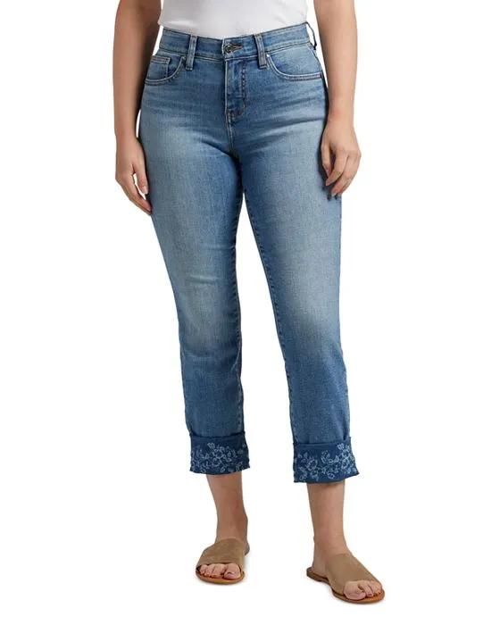Carter Mid Rise Slim Girlfriend Jeans in Evening Blue  