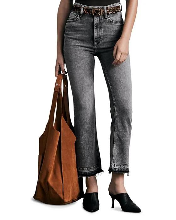 Casey High Rise Ankle Flare Jeans in Harley