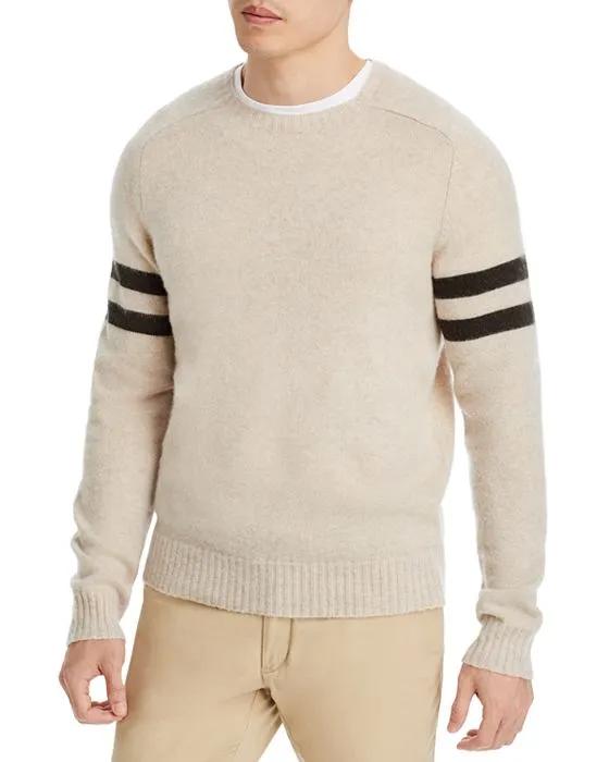 Cashmere Striped Sleeves Sweater