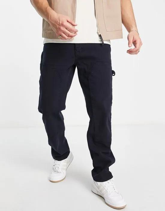casual worker pants in navy