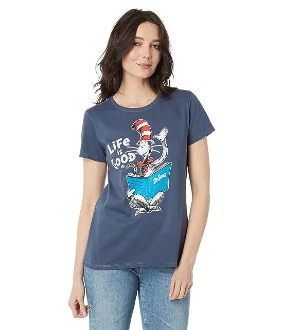 Cat In The Hat Reading Short Sleeve Crusher™ Tee