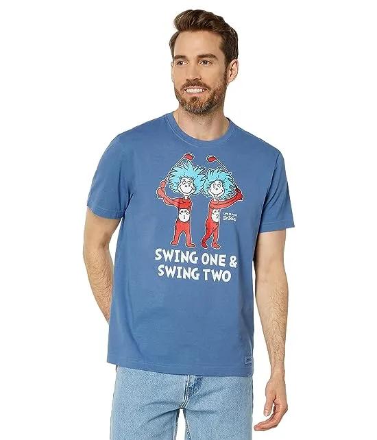 Cat In The Hat Swing 1 and Swing 2 Short Sleeve Crusher™ Tee