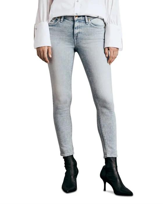Cate Mid Rise Ankle Skinny Jeans in Malvern