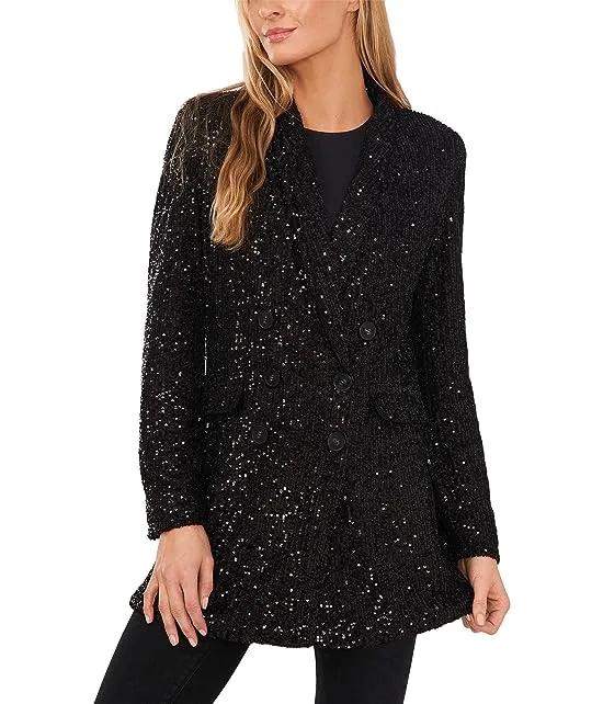 Long Sleeve Double-Breasted Blazer