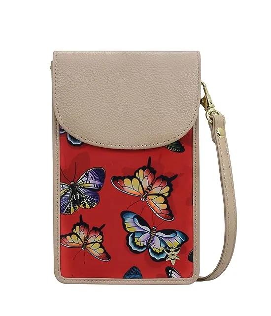 Cell Phone Crossbody Wallet Printed Fabric 13005