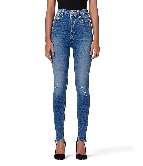 Centerfold Ext. High-Rise Super Skinny Ankle in Blue Dust