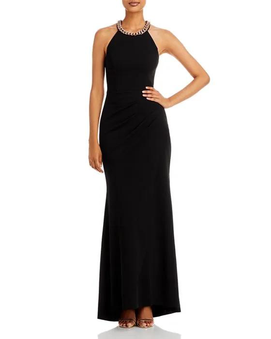 Chain Neck Evening Gown - 100% Exclusive