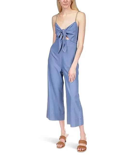Chambray Tie Jumpsuit