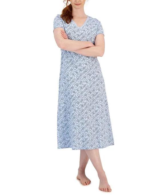 Charter Club Women's Cotton Lace-Trim Essentials Nightgown, Created for Macy's