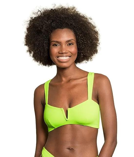 Chartreuse Vico V Wire Bandeau Top