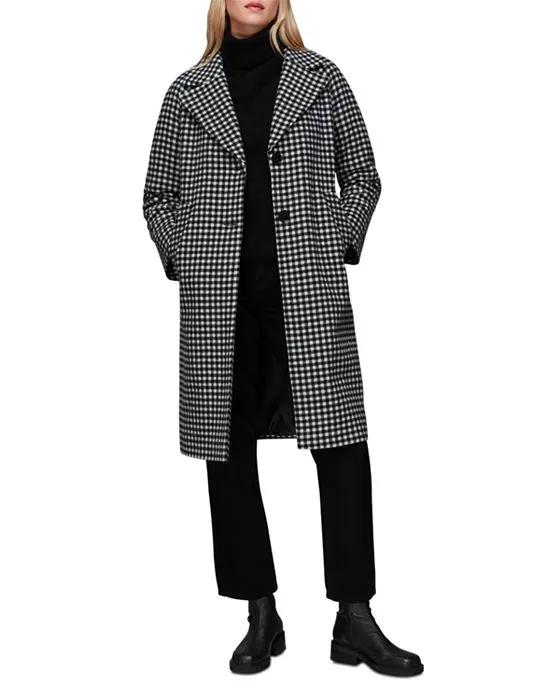 Checked Cocoon Coat