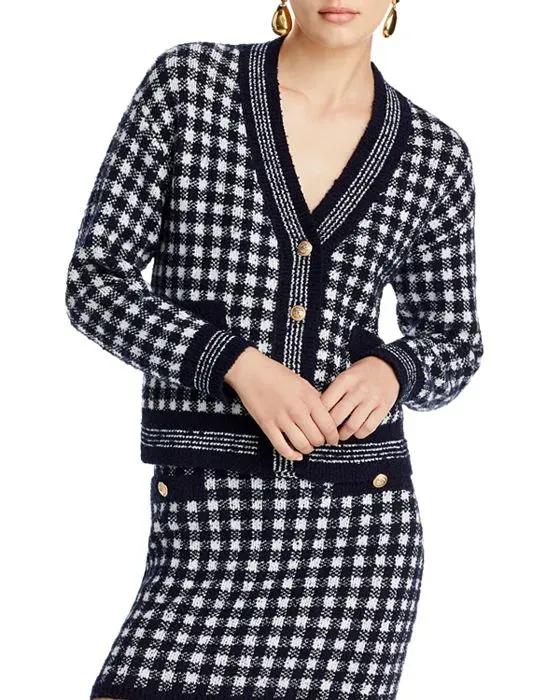 Checkered Cropped Cardigan - 100% Exclusive