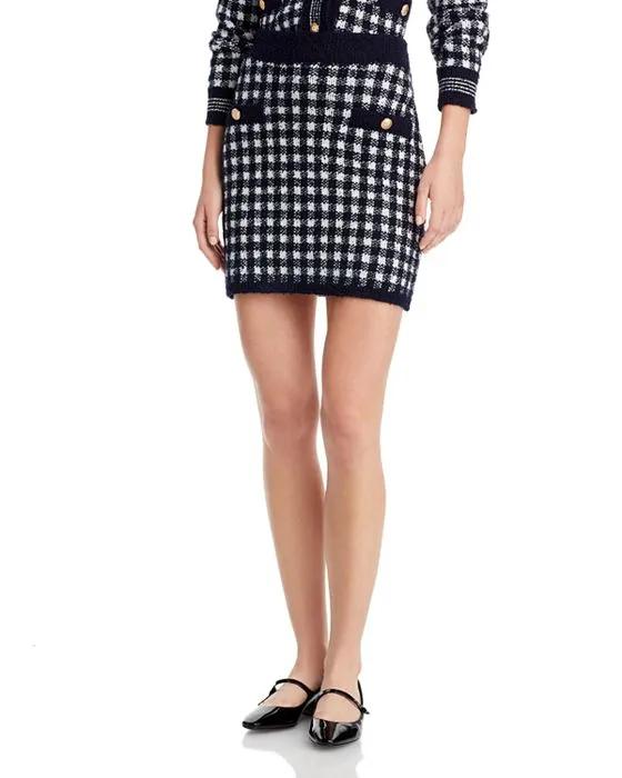 Checkered Knit Mini Skirt - 100% Exclusive