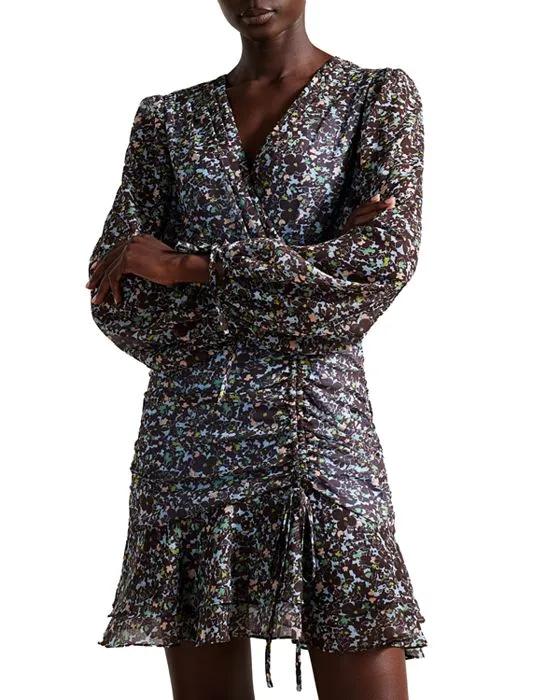 Cherela Printed Long Sleeve Mini Dress